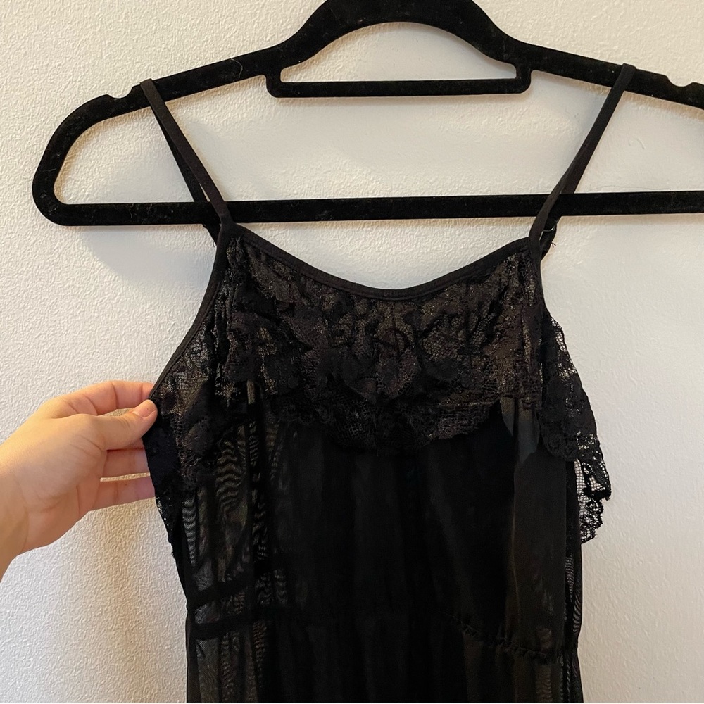 Vintage Sheer & Lace Mini Dress - Picture 3 of 5